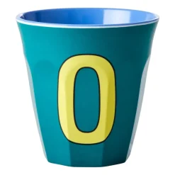 Rice melaminebeker medium letter O 30 cl, Green