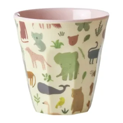 Rice melaminebeker medium, Sweet Jungle Print-Soft Pink