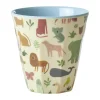 Rice melaminebeker medium, Sweet Jungle Print-Soft blue