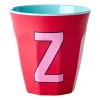 Rice melaminebeker medium letter Z 30 cl, Red kiss
