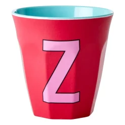 Rice melaminebeker medium letter Z 30 cl, Red kiss