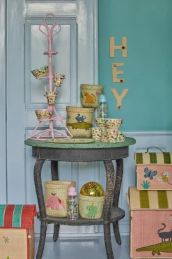 Rice melaminekom small, Sweet Jungle Print-Soft Pink