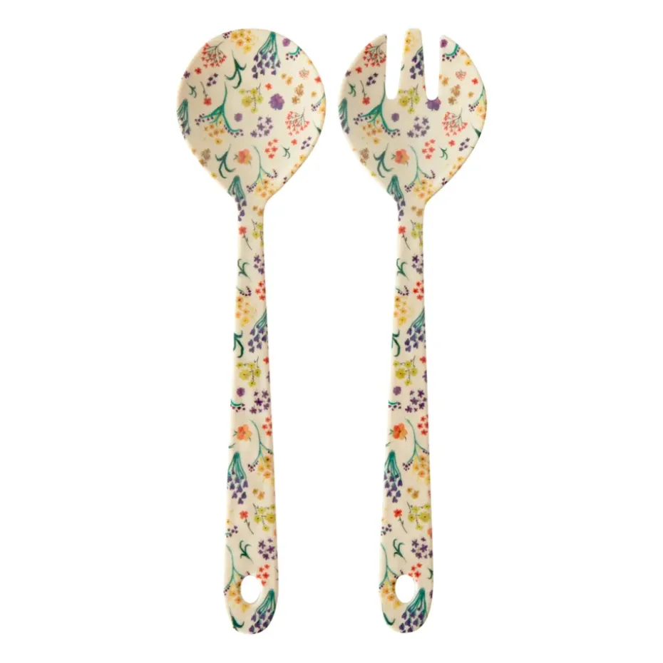 Rice saladebestek melamine 2-delig, Wild flowers