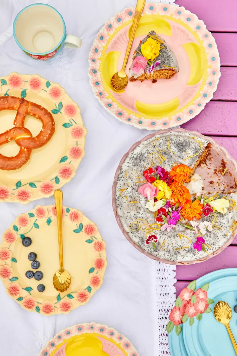 Rice Seashell lattelepel 19 cm 4-pack, Gold