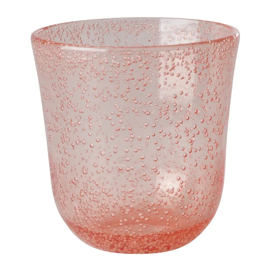 Rice tumblerglas bubbelontwerp acryl 41 cl, Peach