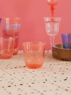 Rice tumblerglas bubbelontwerp acryl 41 cl, Peach