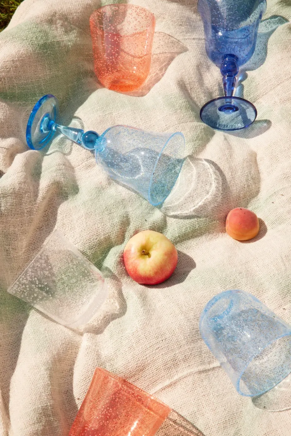 Rice tumblerglas bubbelontwerp acryl 41 cl, Peach