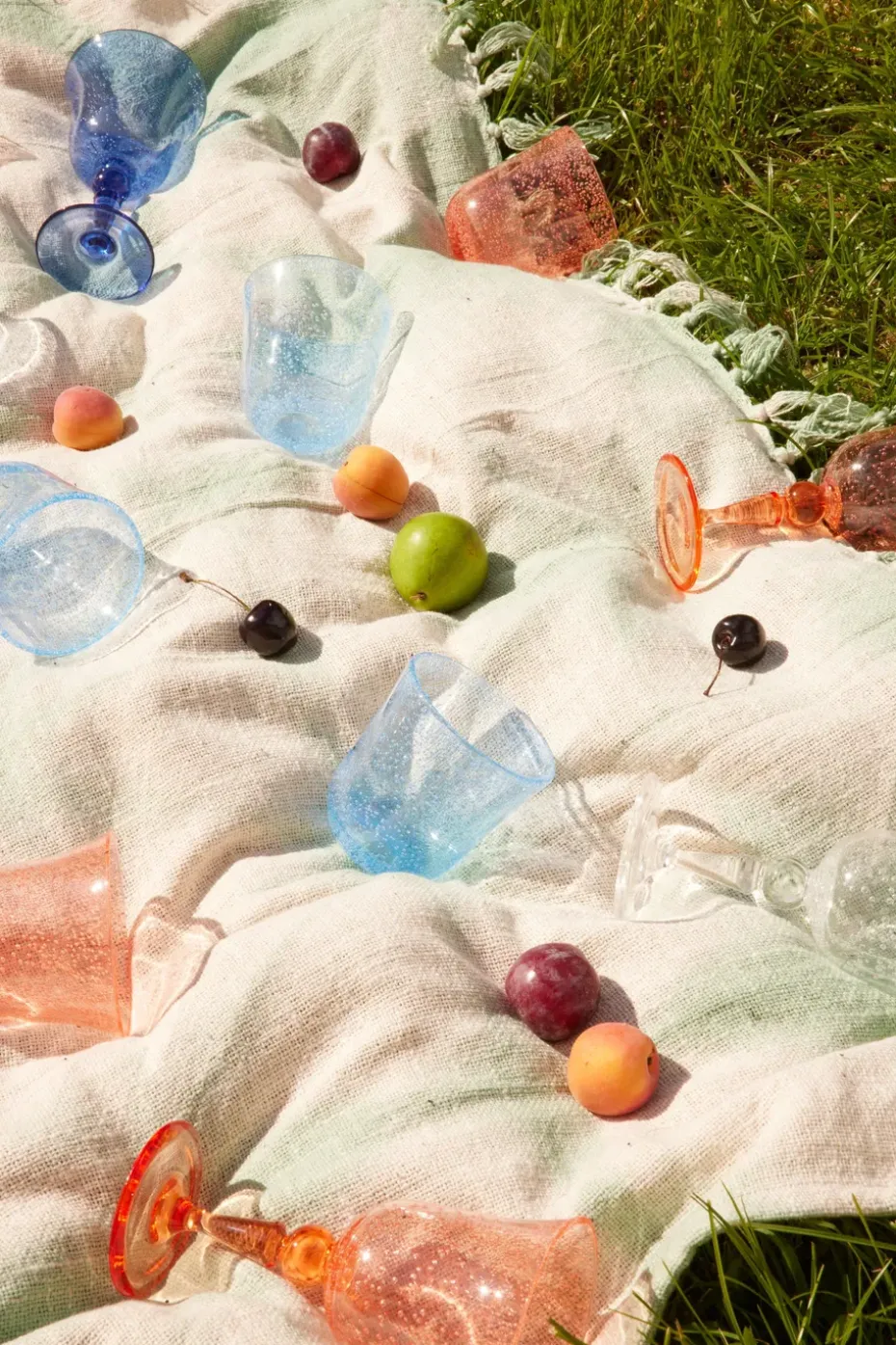 Rice wijnglas bubble design 36 cl, Peach