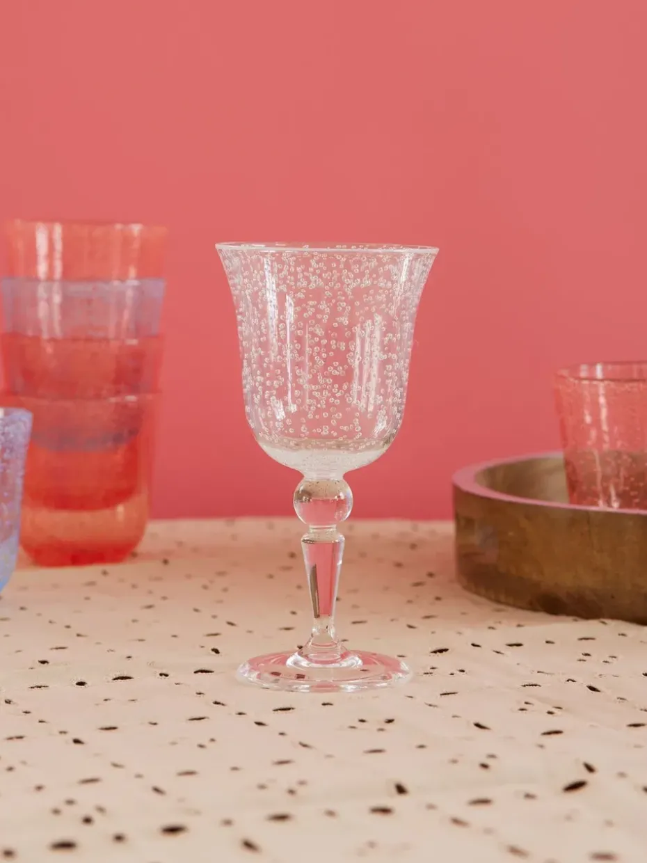 Rice wijnglas bubble design 36 cl, Clear