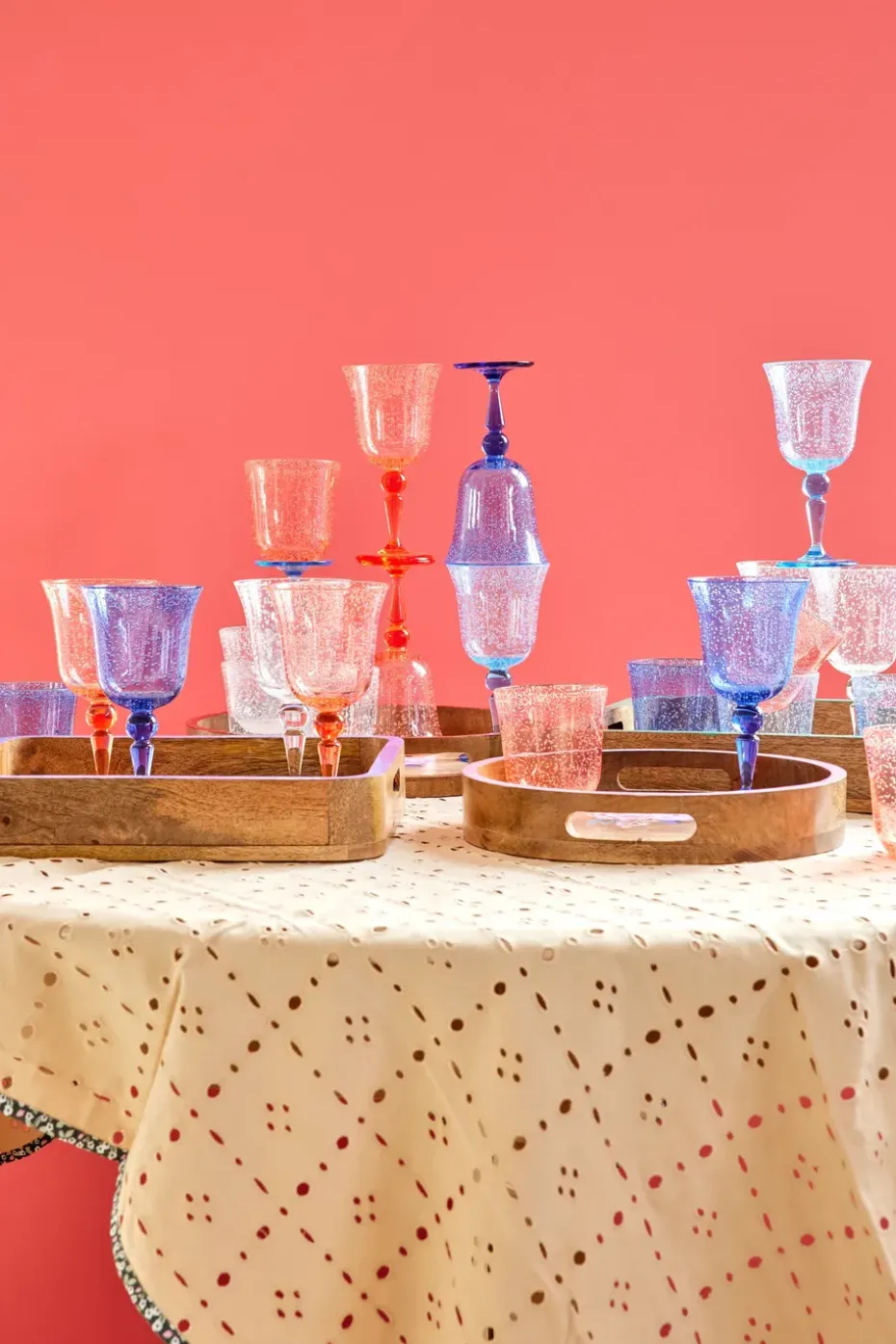 Rice wijnglas bubble design 36 cl, Clear