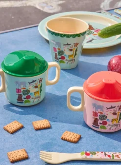 Rice wildlife kinderbeker met twee handvatten 25 cl, Pink