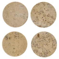 Ridge onderzetters Ø10 cm 4-pack, Marmer
