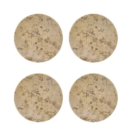 Ridge onderzetters Ø10 cm 4-pack, Marmer