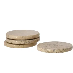 Ridge onderzetters Ø10 cm 4-pack, Marmer