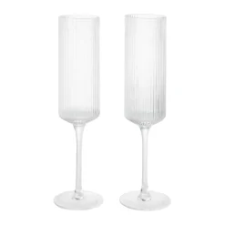 Ripple Champagne flutes champagneglazen 15 cl 2-pack, Clear