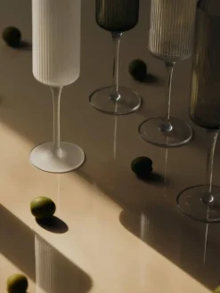 Ripple Champagne flutes champagneglazen 15 cl 2-pack, Smoked Grey