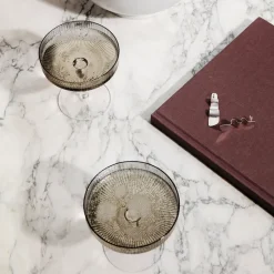 Ripple champagneglas 2-pack, smoked grey