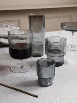 Ripple glas small 6 cl 4-pack, Smoked grey