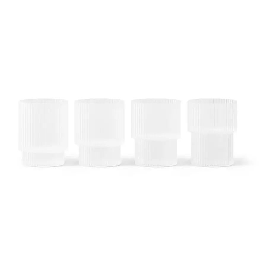 Ripple glas small 6 cl 4-pack, Frosted
