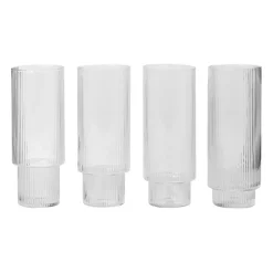 Ripple long drink glas 4-pack, helder