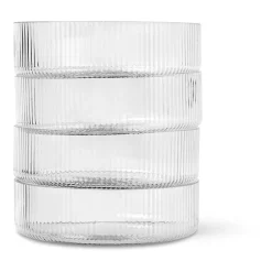 Ripple ontbijtkom 4-pack, clear