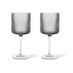 Ripple rodewijnglas 32,5 cl 2-pack, Smoked grey
