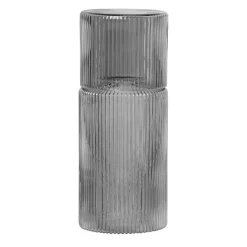 Ripple small karaf set, smoked grey