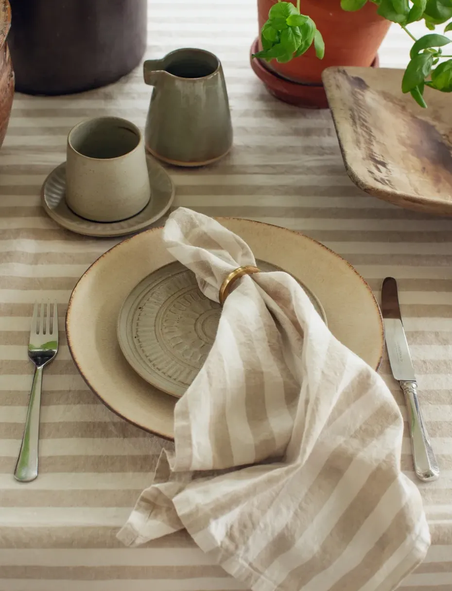 Riviera stoffen servet 45x45 cm 4-pack, Zand