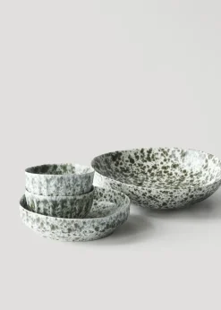 Rivoli saladeschaal medium Ø30 cm, Green splatter