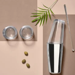 Rocks Boston shaker, Polished steel