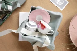 Rose Garden kop met schotel, Roze-wit