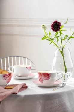 Rose Garden kop met schotel, Roze-wit