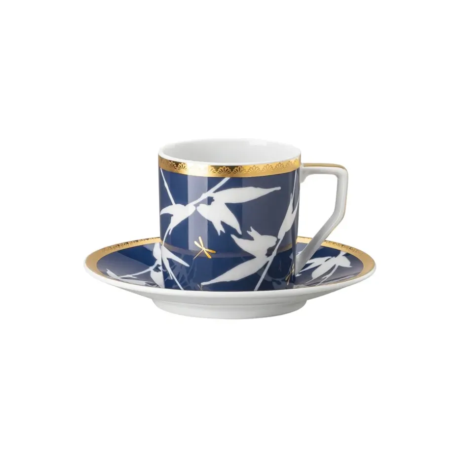 Rosenthal Heritage Turandot espressokopje met schoteltje, Blauw