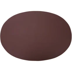 Ørskov placemat leer ovaal 47x34 cm, Bruin