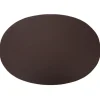 Ørskov placemat leer ovaal 47x34 cm, Chocolate