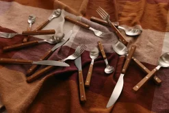 70's bestekset 16-delig, Hout