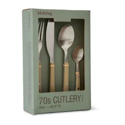 70's bestekset 16-delig, Olive