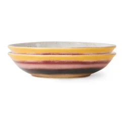 70's curry kom 21,7x21 cm 2-pack, Hibiscus