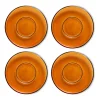 70's glassware koffieschotel Ø10,6 cm 4-pack, Amber brown