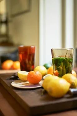 70's glassware theeglas 20 cl 4-pack, Mud brown