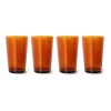 70's glassware theeglas 20 cl 4-pack, Amber brown