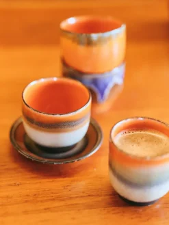 70's koffie schotel Ø11,5 cm, Dark roast