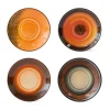 70's koffieschoteltjes Ø11,5 cm 4-delig, Roasts