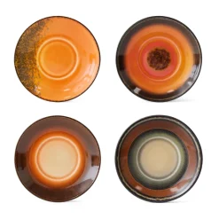 70's koffieschoteltjes Ø11,5 cm 4-delig, Roasts