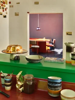 70's kom Ø13,5 cm 4-pack, Groovy