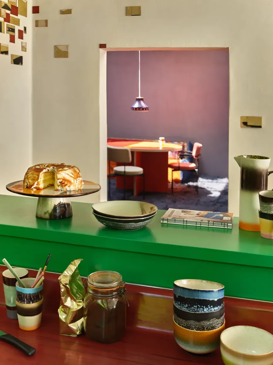 70's kom Ø13,5 cm 4-pack, Groovy