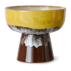 70's tapas schaal op voet L Ø12,5x11 cm, Creek