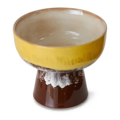 70's tapas schaal op voet L Ø12,5x11 cm, Creek