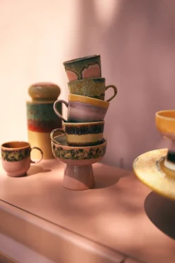 70's tapas schaal op voet L Ø12,5x11 cm, Lush