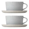 Sablo theekop met schotel 25 cl 2-pack, Cloud